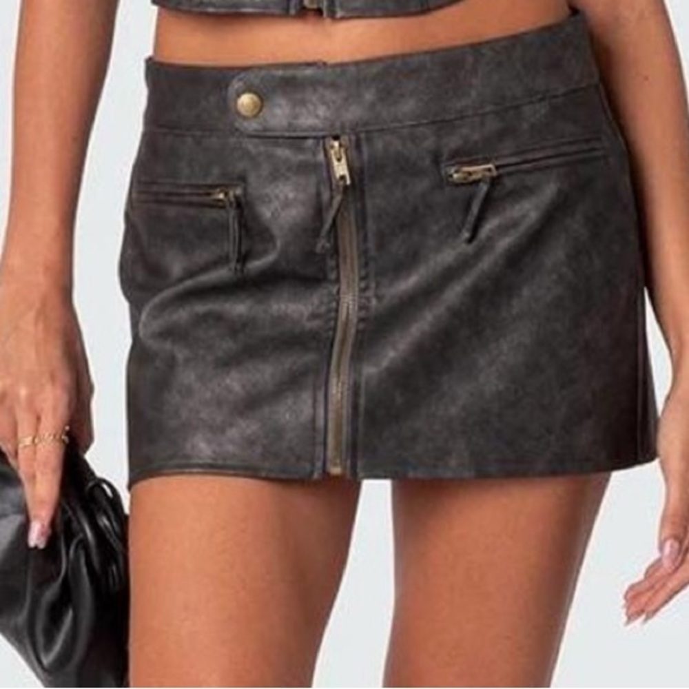 Edikted leather skirt worn once